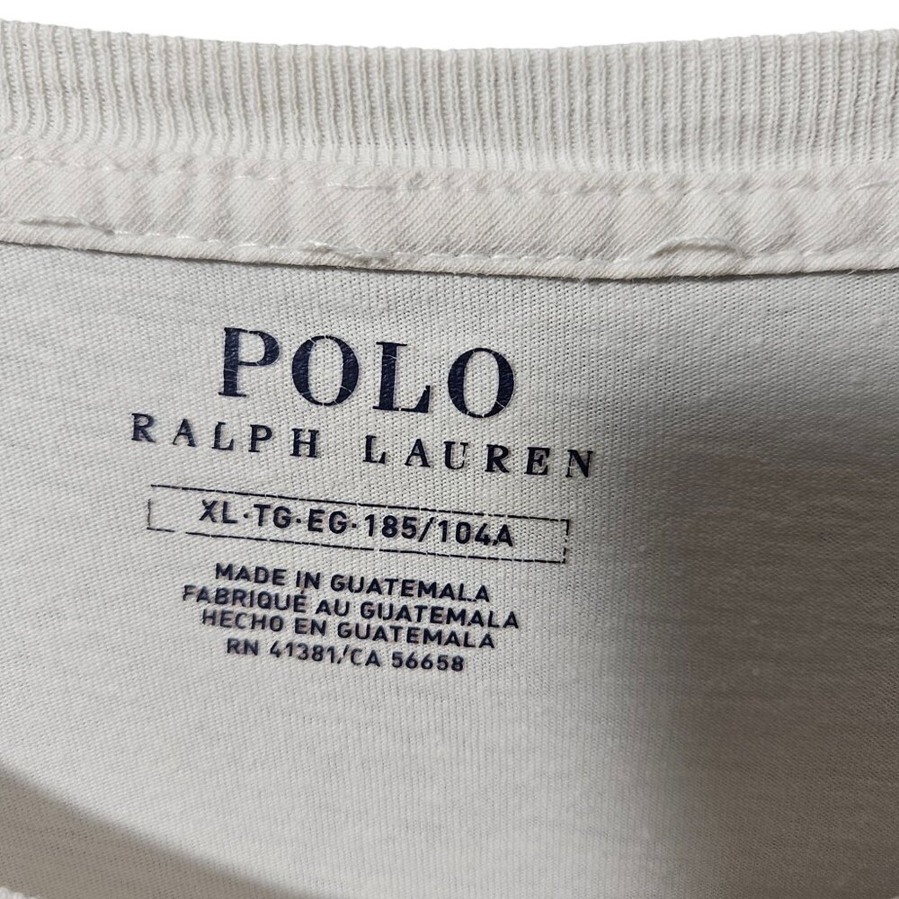 Polo Ralph Lauren Polo Bear Graphic T-Shirt XL White 100% Cotton Crewneck Casual - Picture 3 of 6
